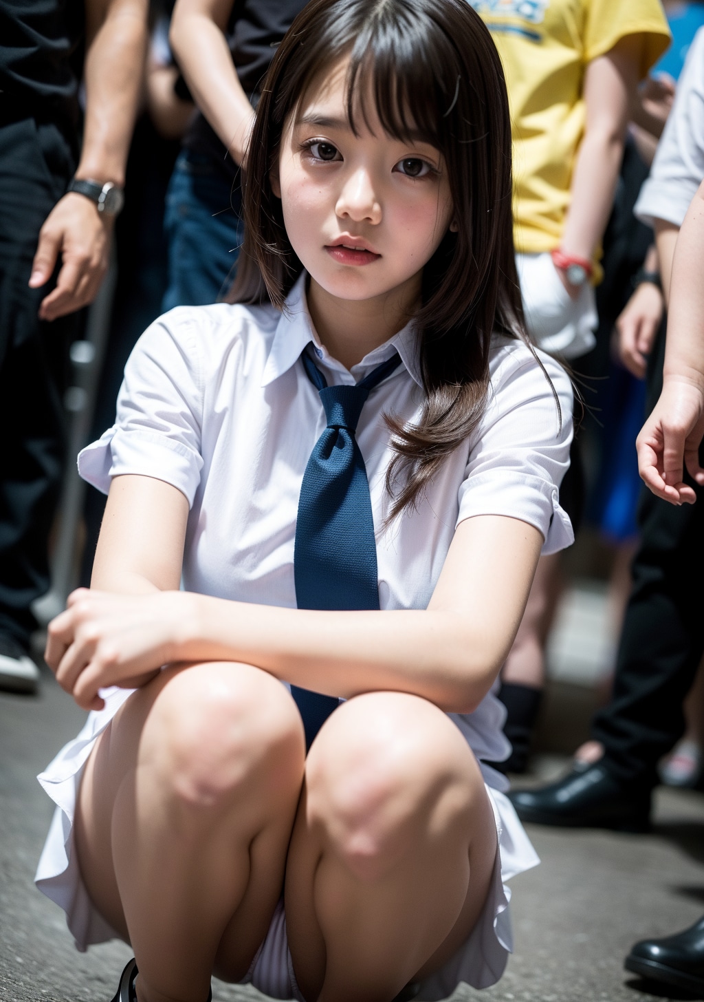 お嬢様の純白パンチラ