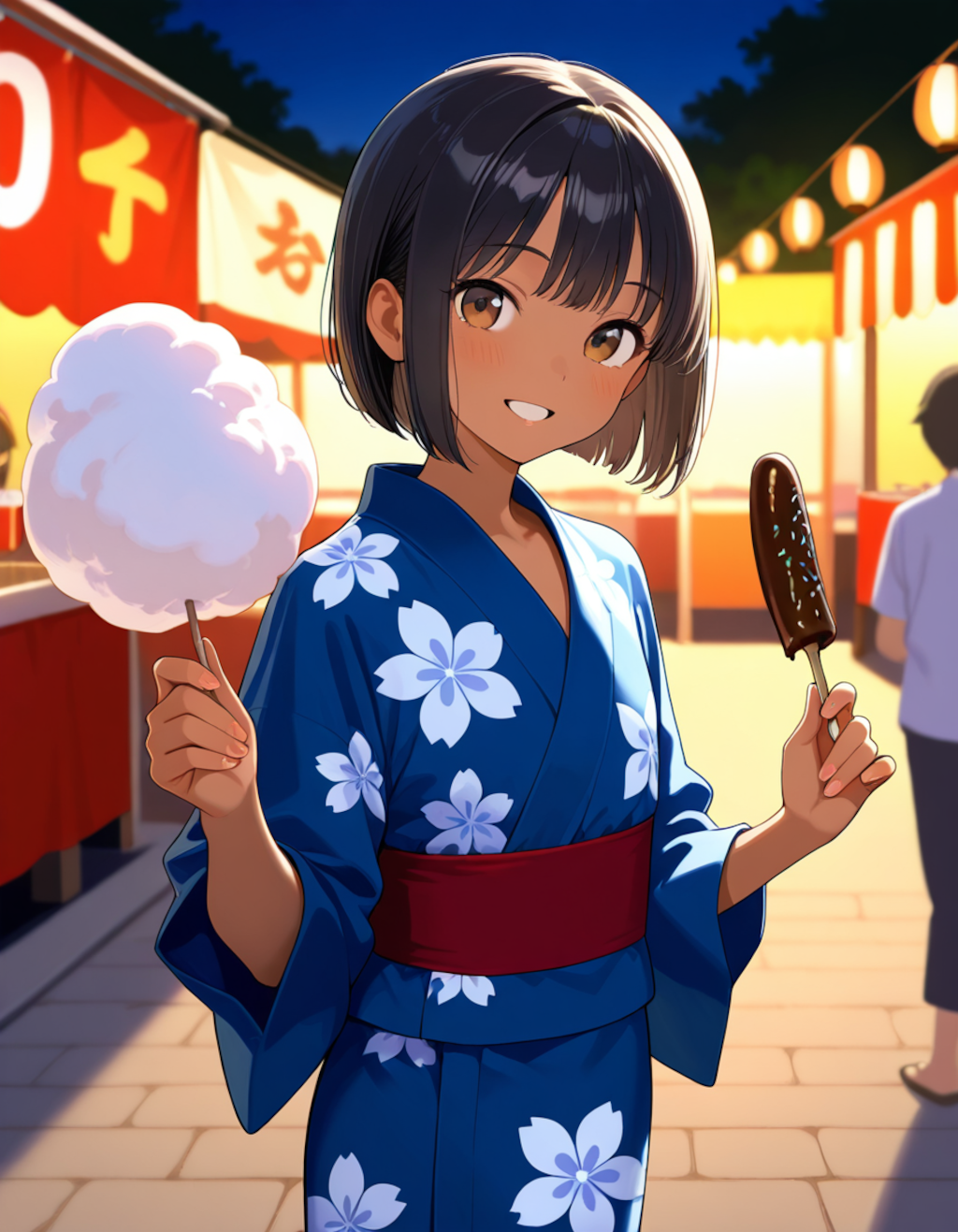 夏祭りで食べ歩き