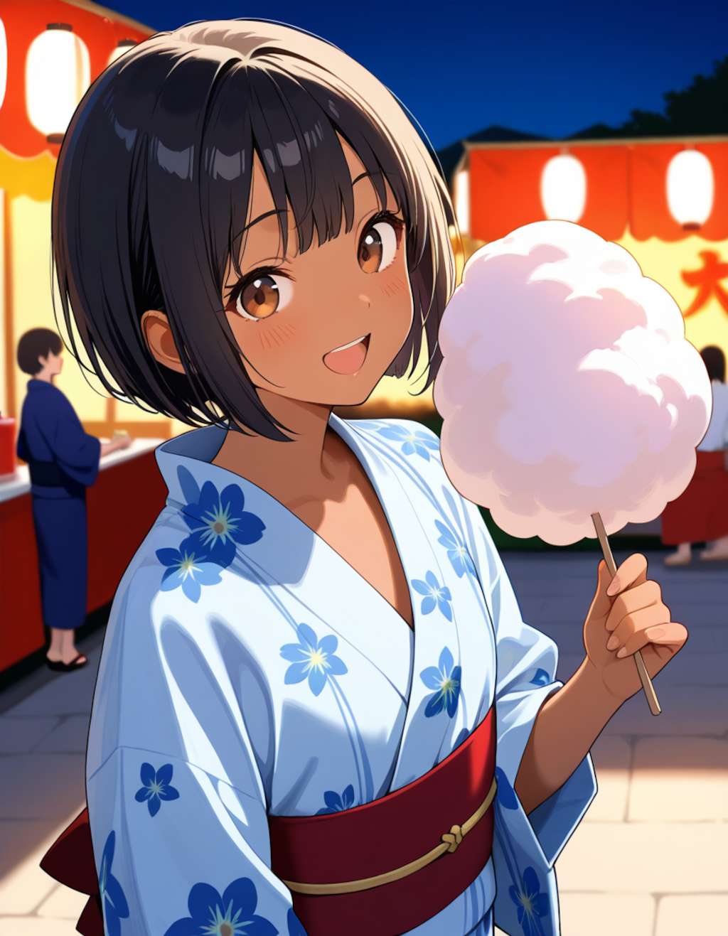 夏祭りで食べ歩き