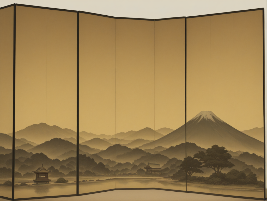 坊主が屏風に上手に坊主の絵を書いた