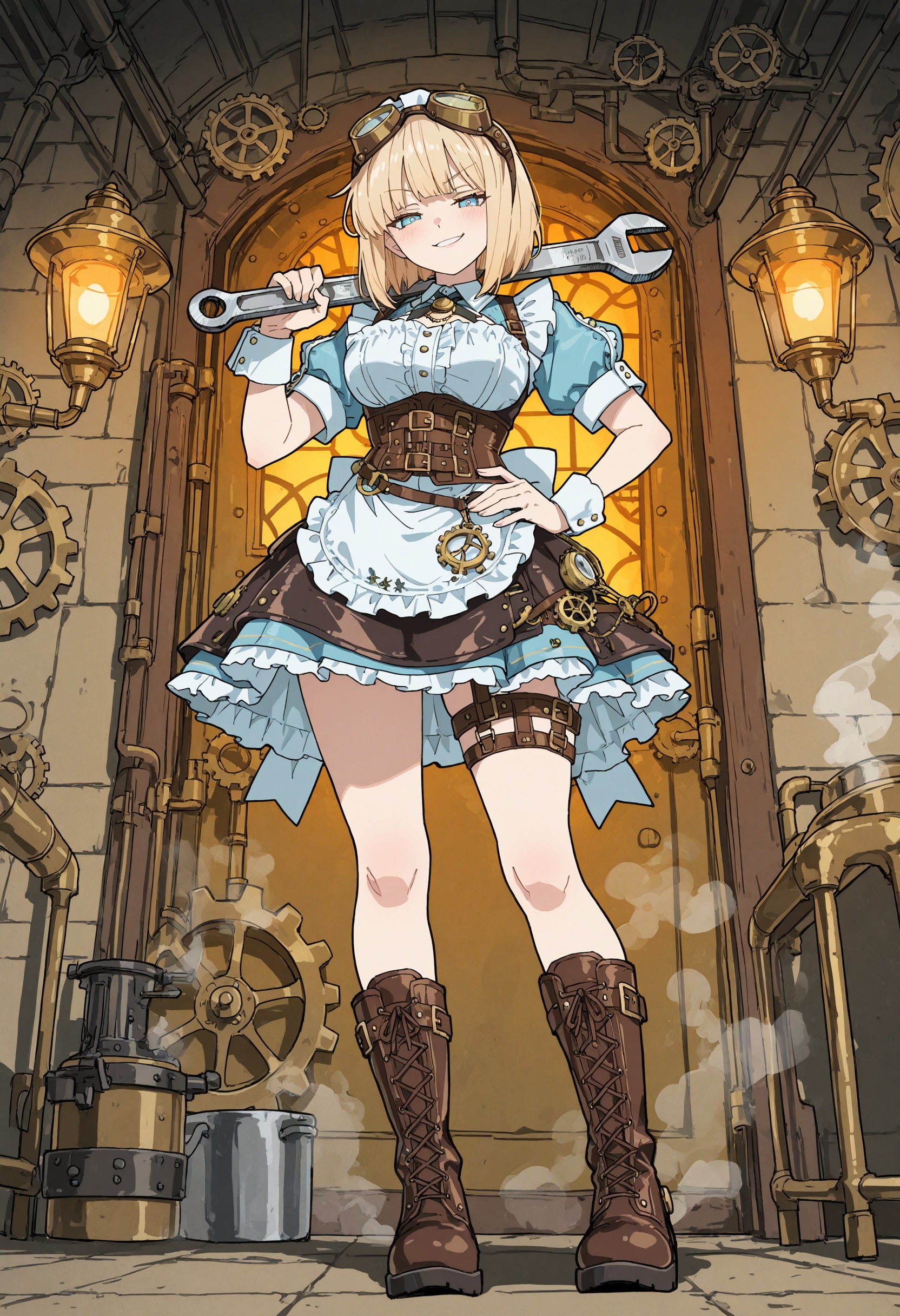 蒸気街の破天荒メイド | の人気AIイラスト・グラビア