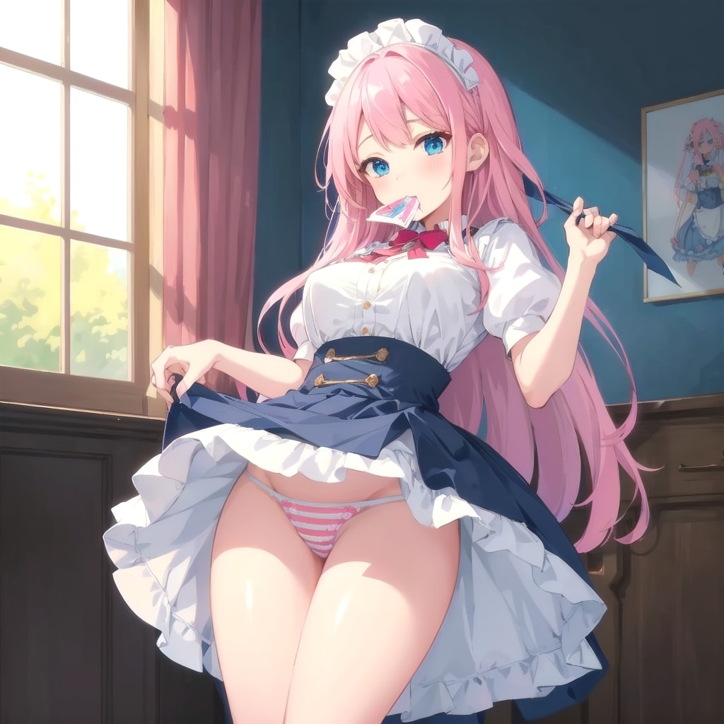 ピンク髪メイドのサービス