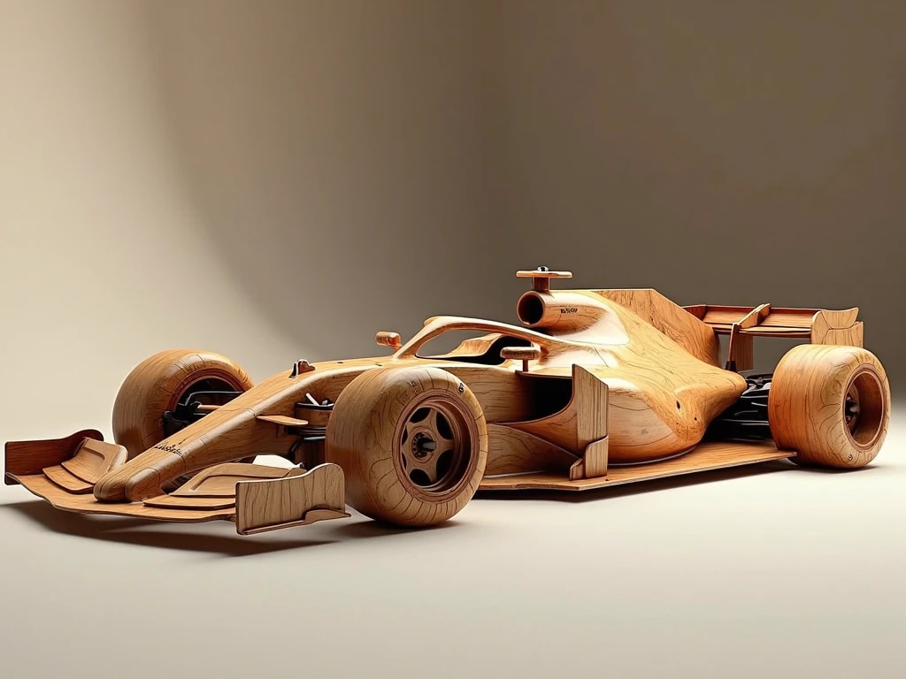 ウッド調のフォーミュラカー！