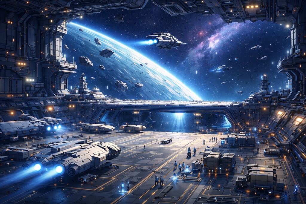 宇宙船のデッキ