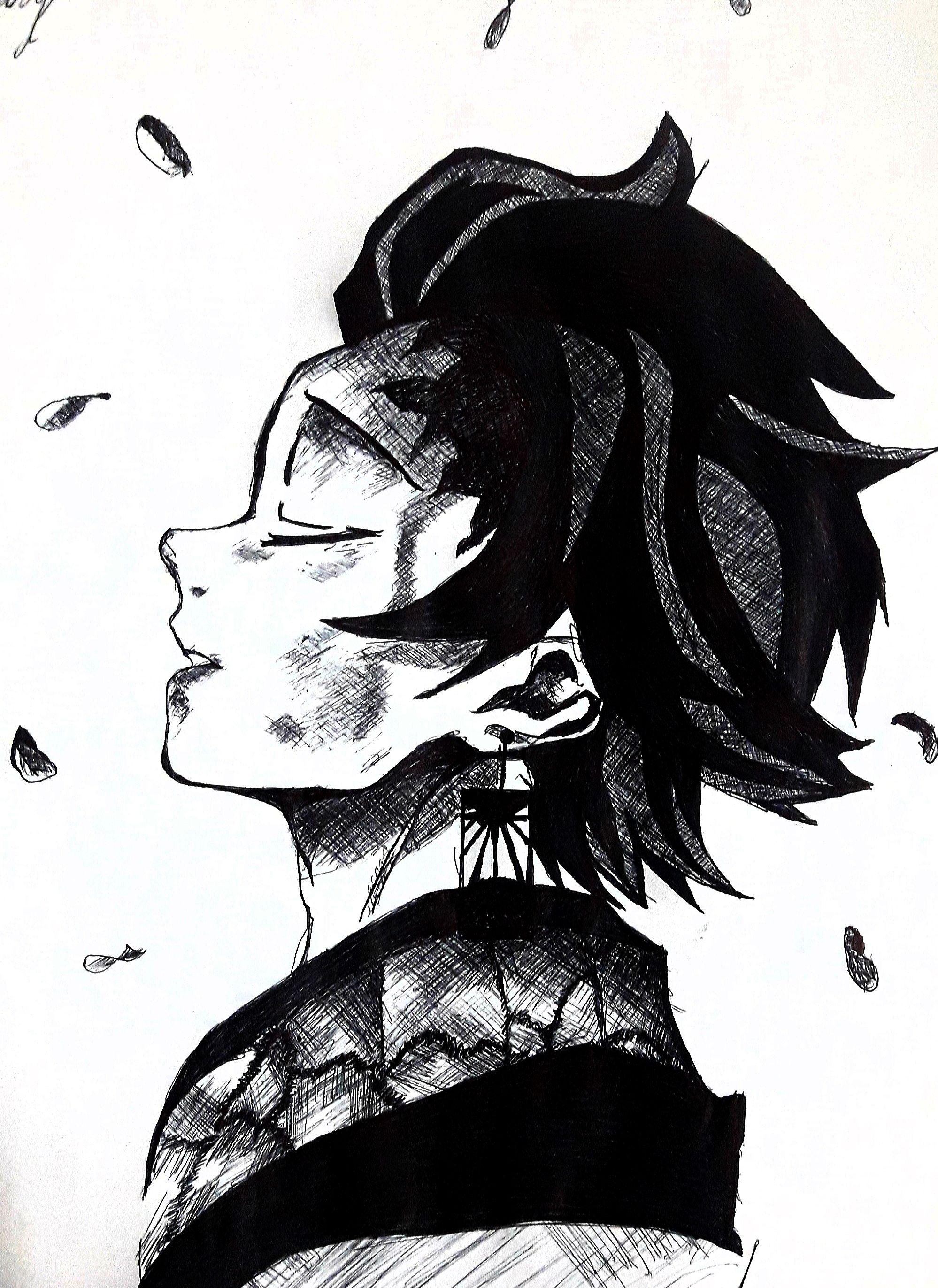 悪魔を殺すアニメペンで描く_Anime Demon Slayer