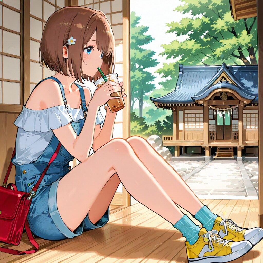 紅茶を飲む少女