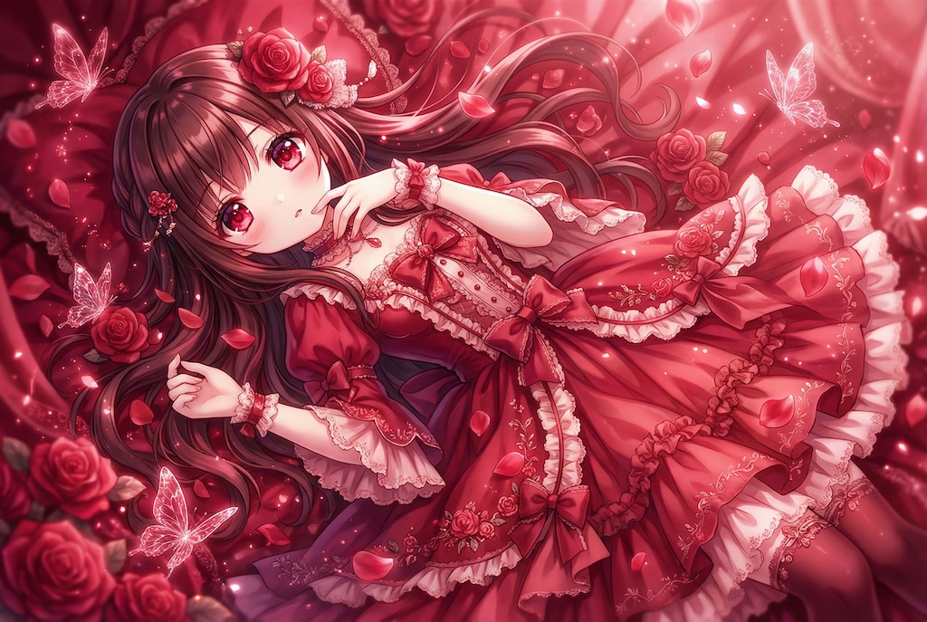 紅薔薇の微睡む幻想