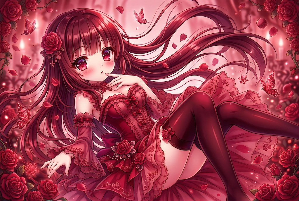 紅薔薇の微睡む幻想