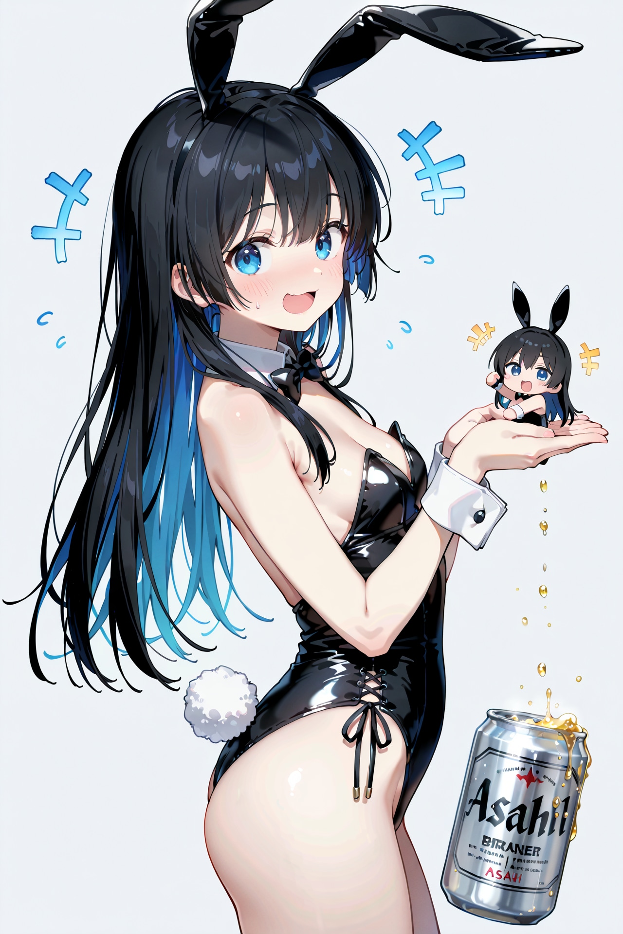 ちびキャラバニーさんとアサヒスーパードライ Z401 | の人気AIイラスト・グラビア