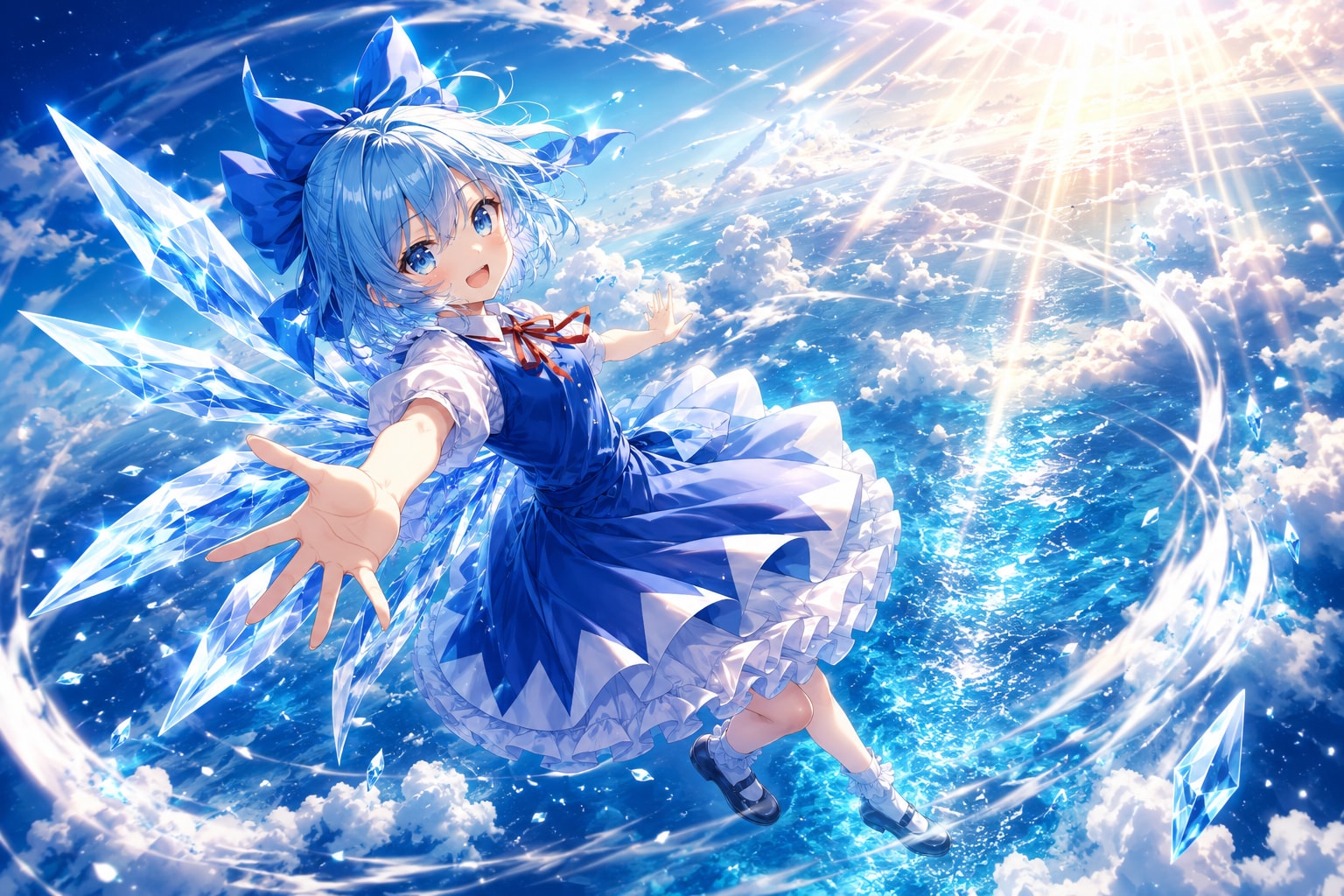 雲の波間に舞う氷精 | の人気AIイラスト・グラビア