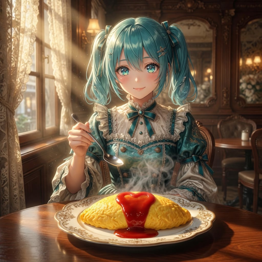 今日のお昼はオムライスです