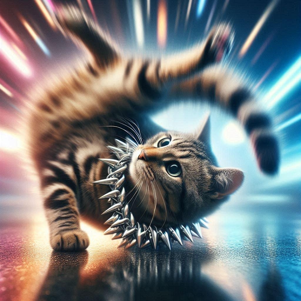 銀ネックレスをした猫