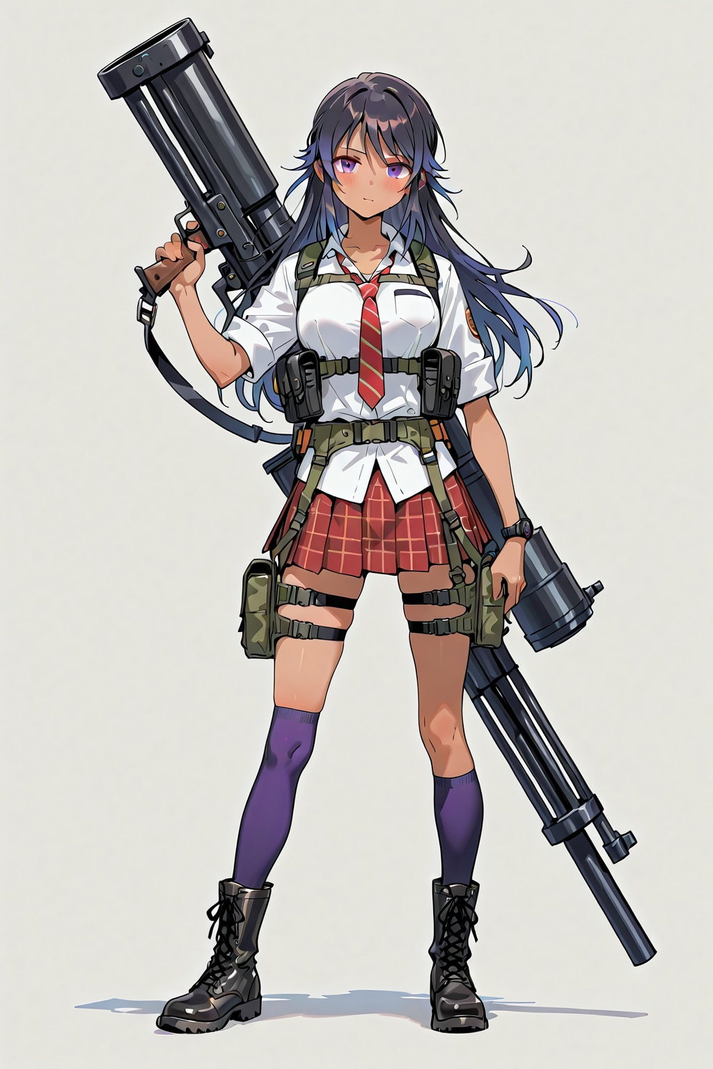 武装したJKと大きな武器
