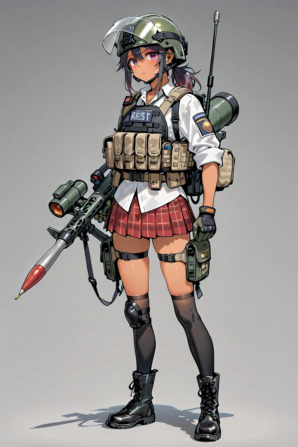 武装したJKと大きな武器