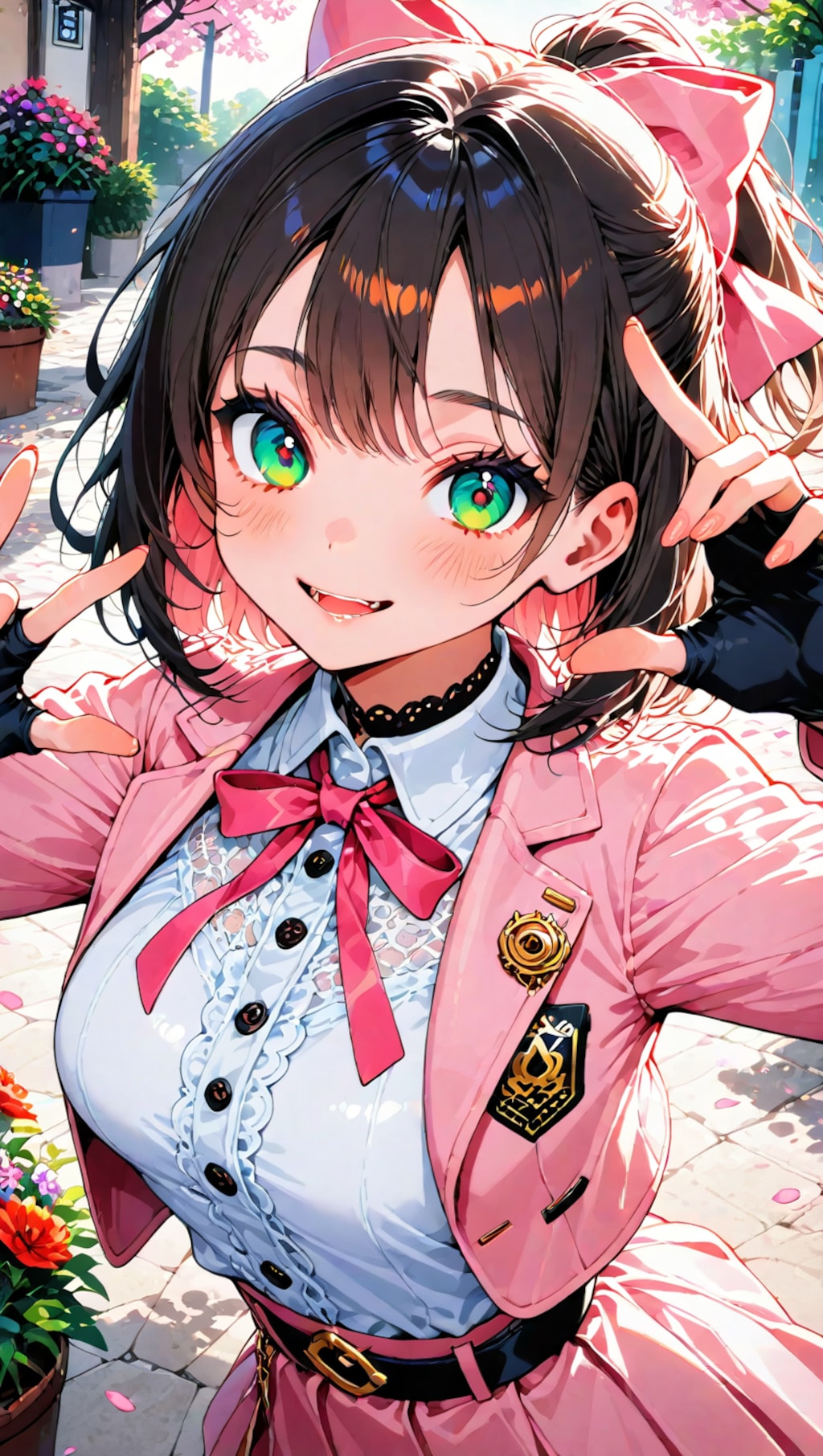 バーチャルアイドルっぽい感じの美女