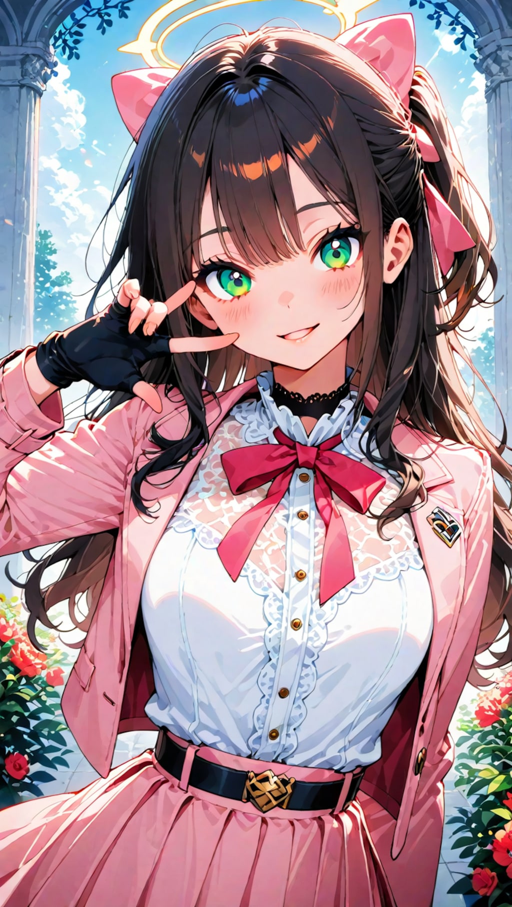 バーチャルアイドルっぽい感じの美女