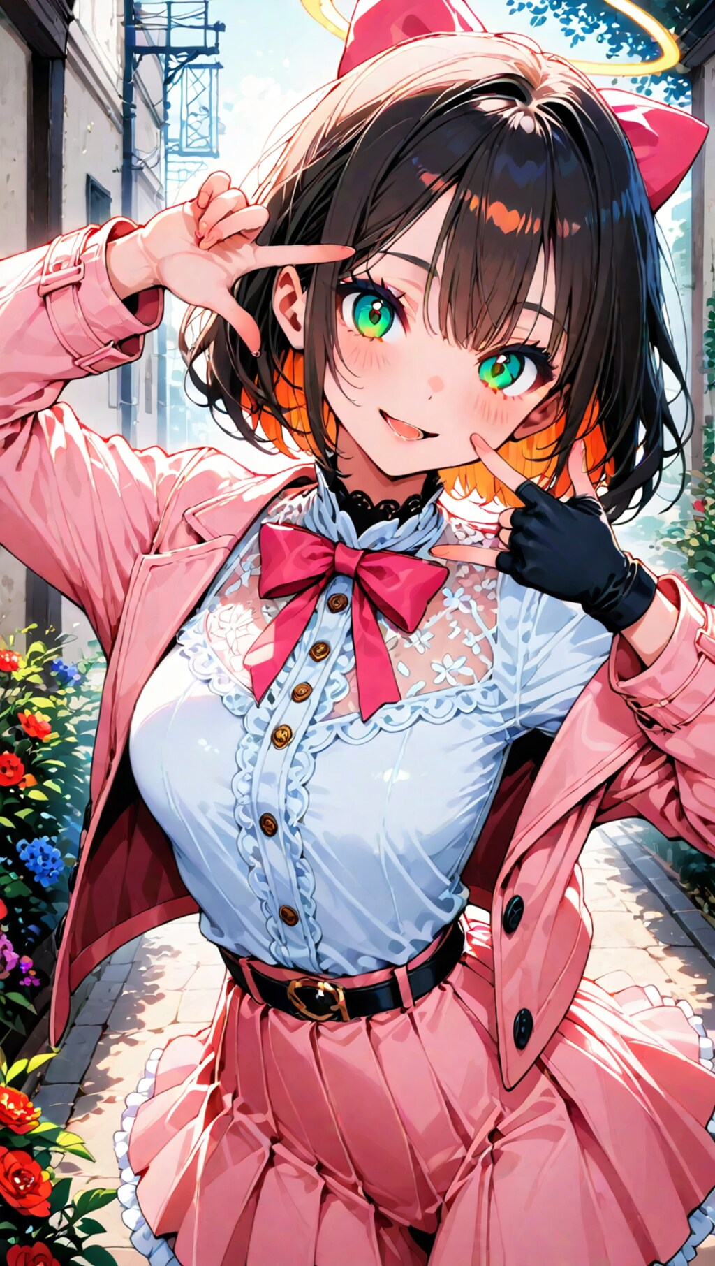 バーチャルアイドルっぽい感じの美女