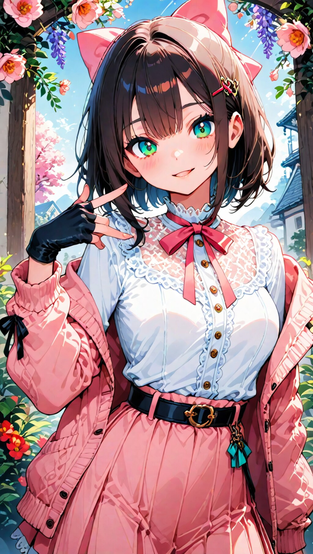 バーチャルアイドルっぽい感じの美女