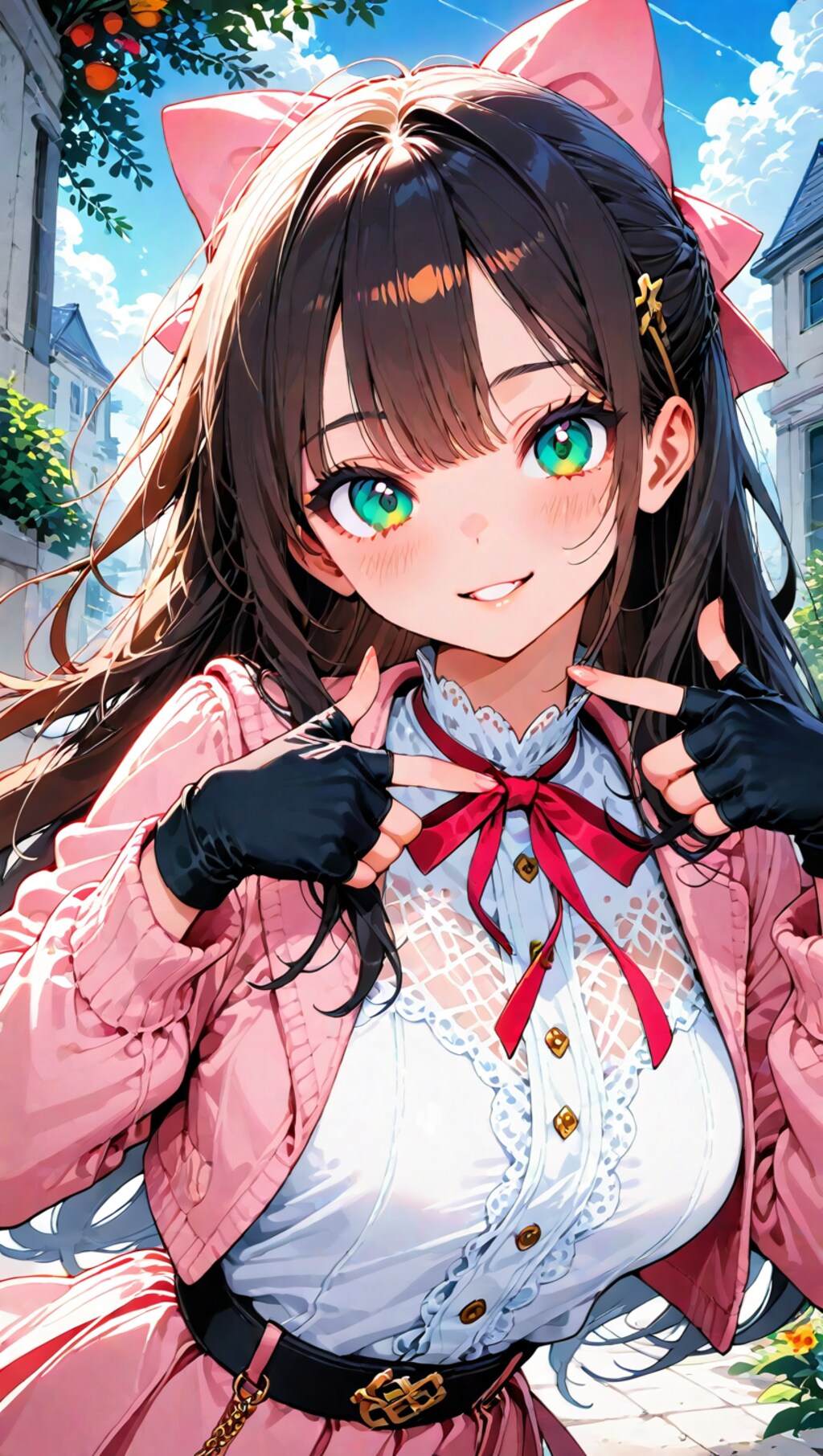 バーチャルアイドルっぽい感じの美女