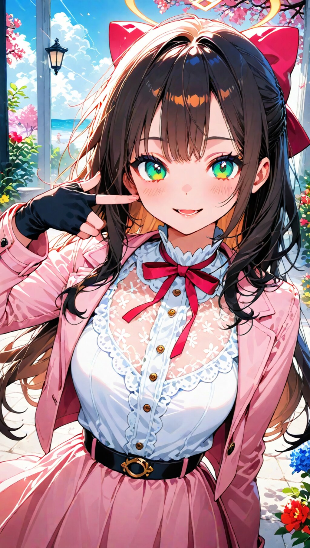 バーチャルアイドルっぽい感じの美女