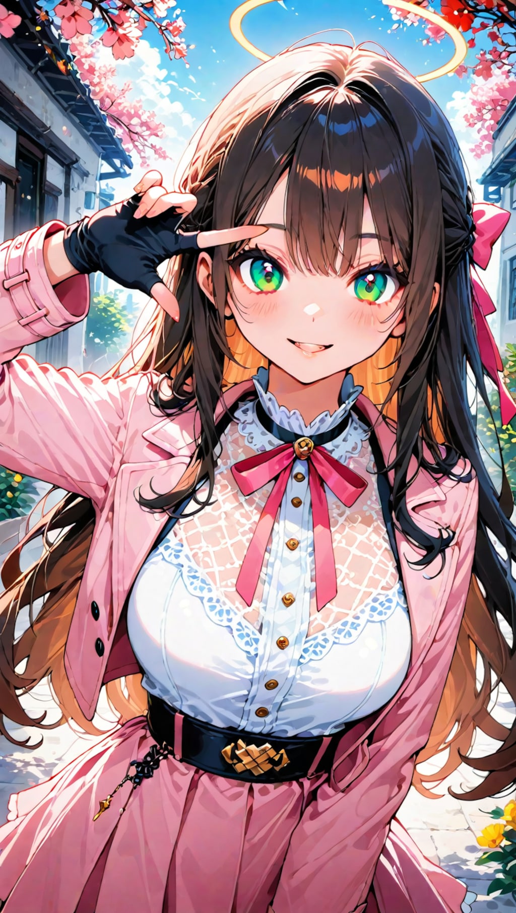 バーチャルアイドルっぽい感じの美女