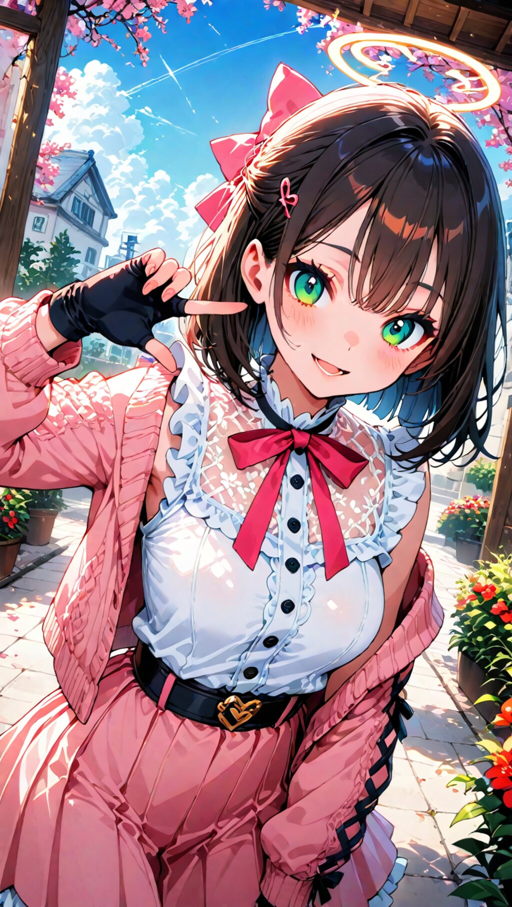 バーチャルアイドルっぽい感じの美女