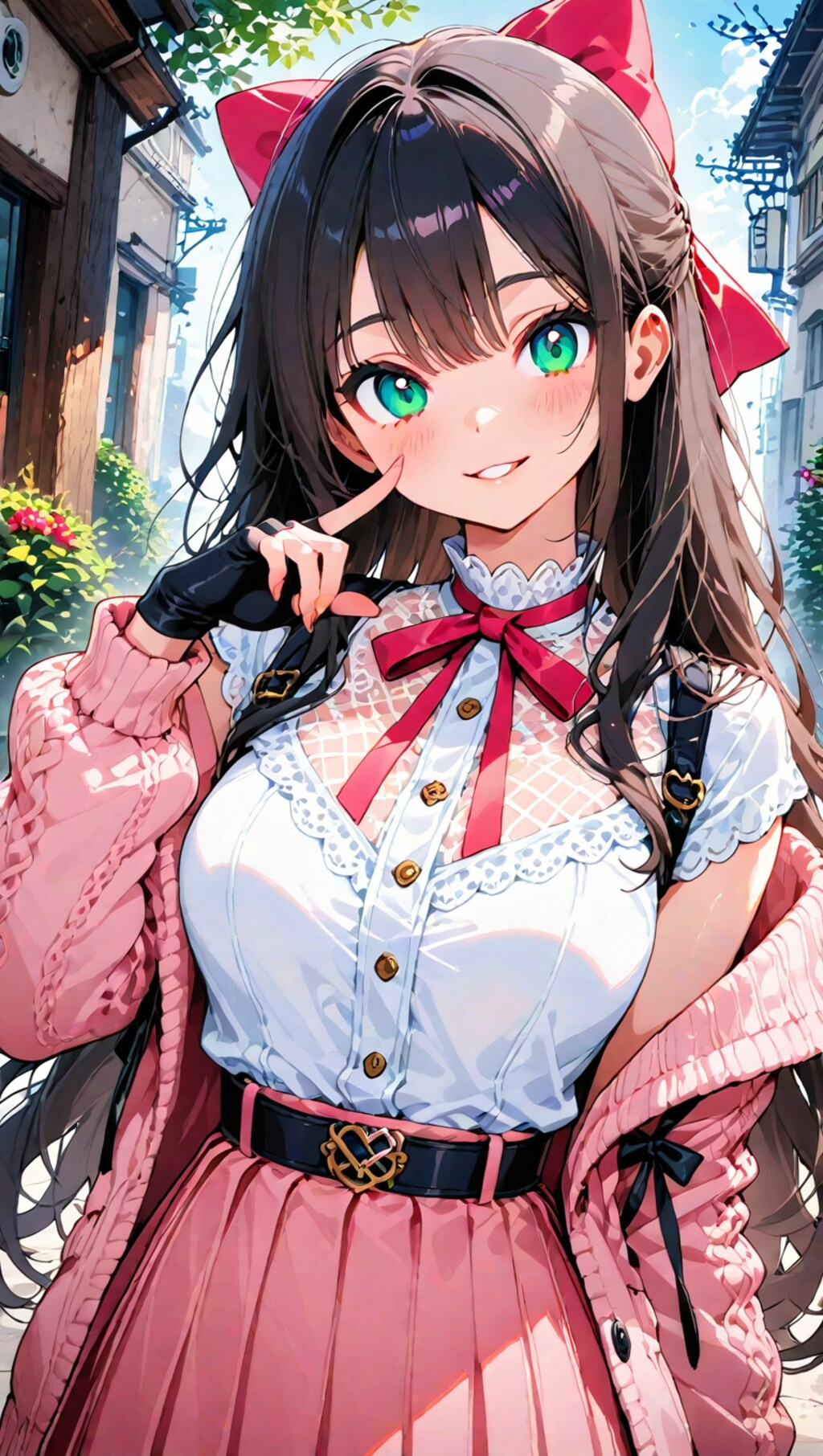 バーチャルアイドルっぽい感じの美女