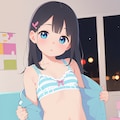 カーディガンと下着少女①（寒色系） 8枚目
