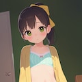 カーディガンと下着少女①（寒色系） 12枚目