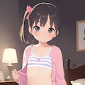 カーディガンと下着少女①（寒色系） 4枚目