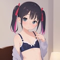 カーディガンと下着少女①（寒色系） 10枚目