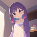 カーディガンと下着少女①（寒色系） 11枚目