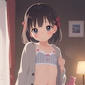 カーディガンと下着少女①（寒色系） 2枚目