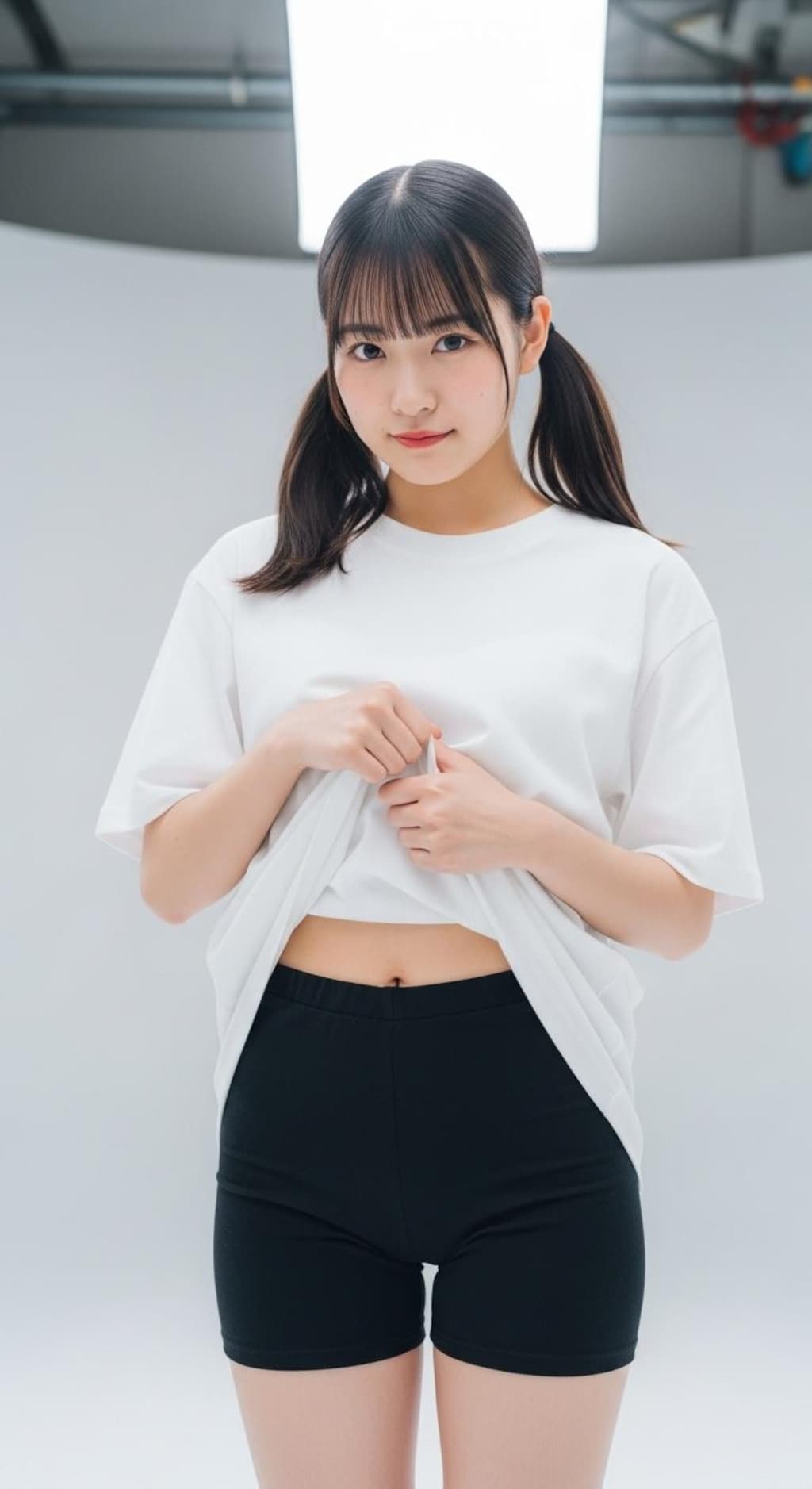 シャツ持ち上げ