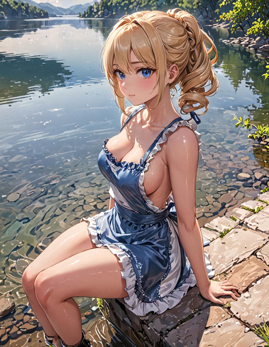 金髪さんとエプロン1