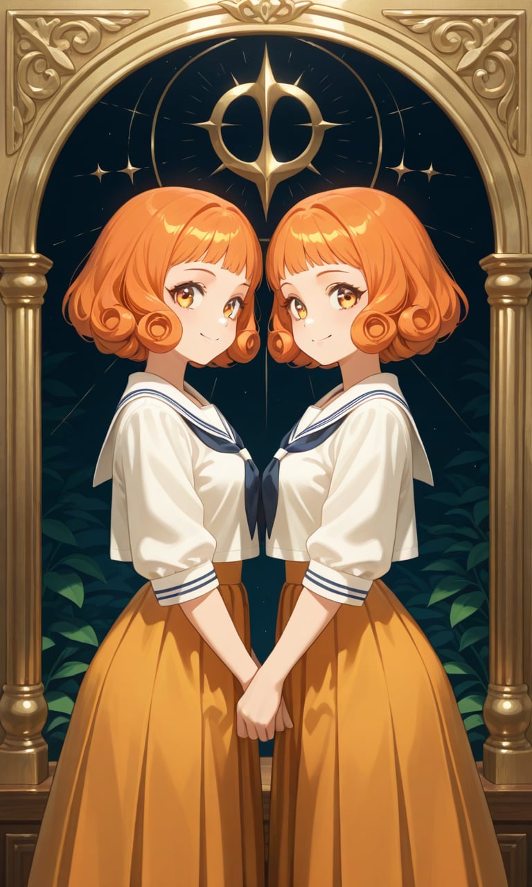 オレンジ髪の双子