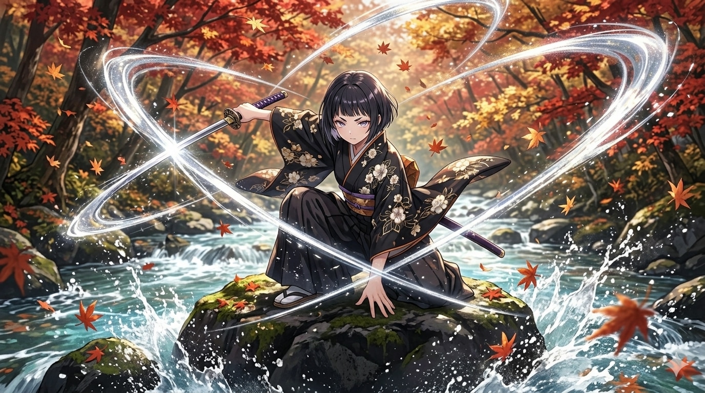 和服の女冒険者 剣技 | の人気AIイラスト・グラビア