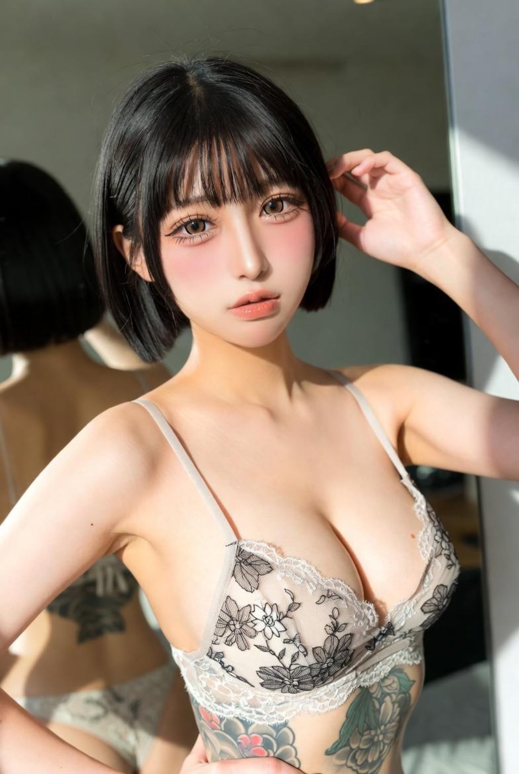 刺青ボブギャル