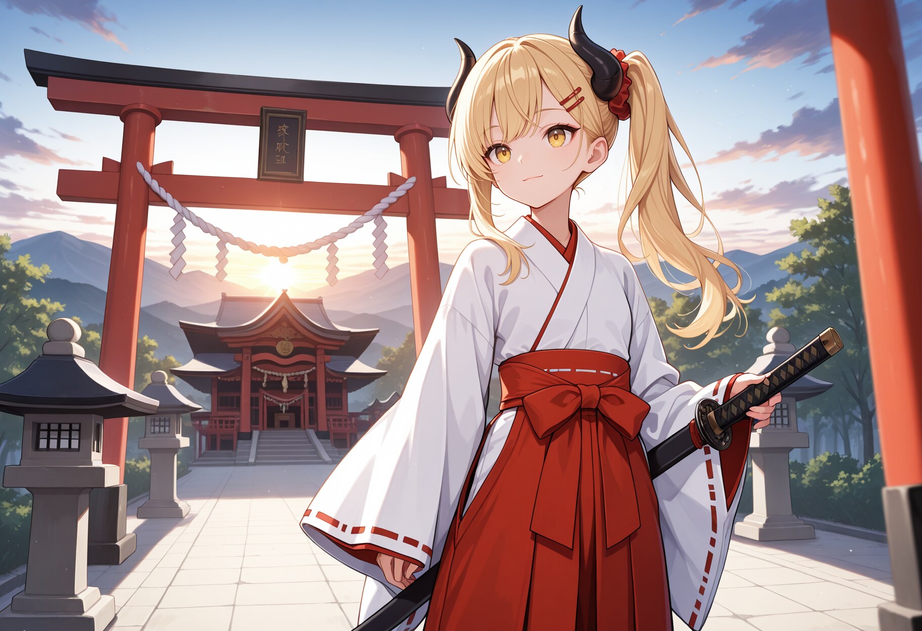 巫女女鬼高生さん | の人気AIイラスト・グラビア