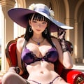 お嬢様の納涼下着姿 3枚目