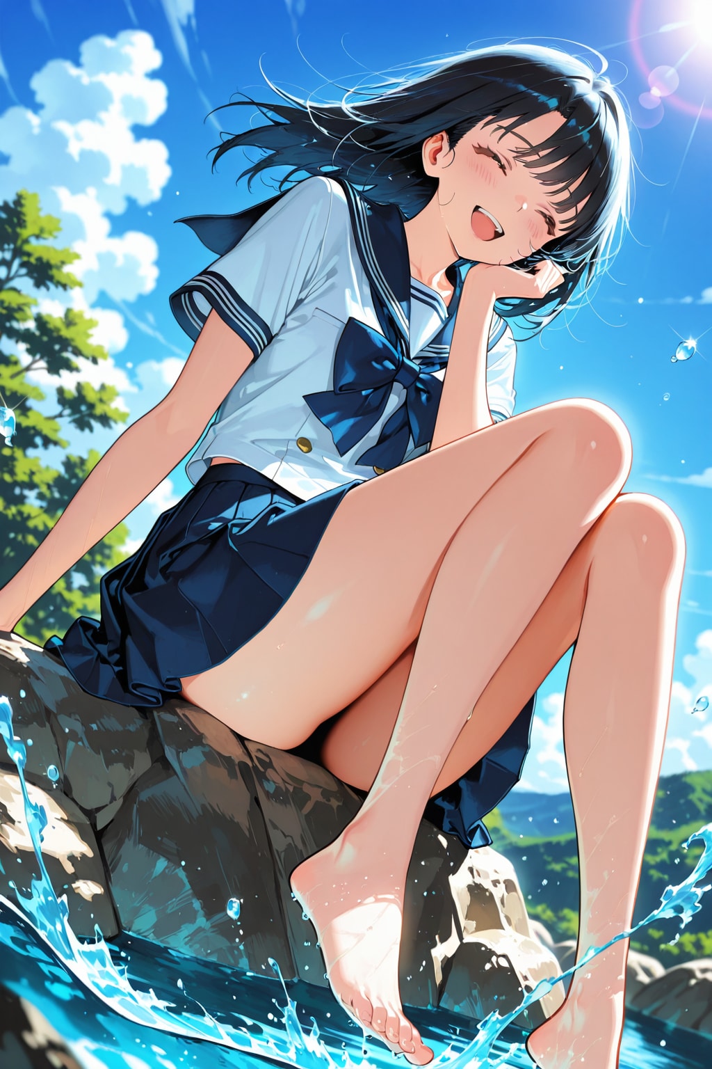 川遊び