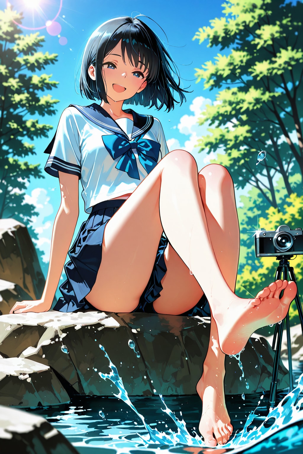 川遊び