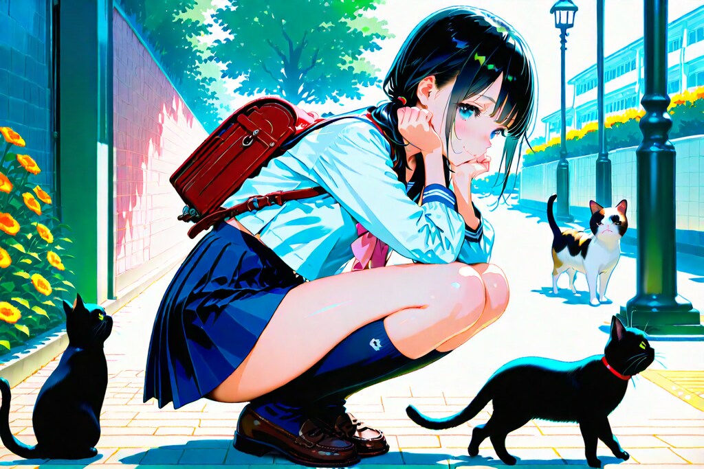 猫と黒髪の少女(DRAGON)(3)