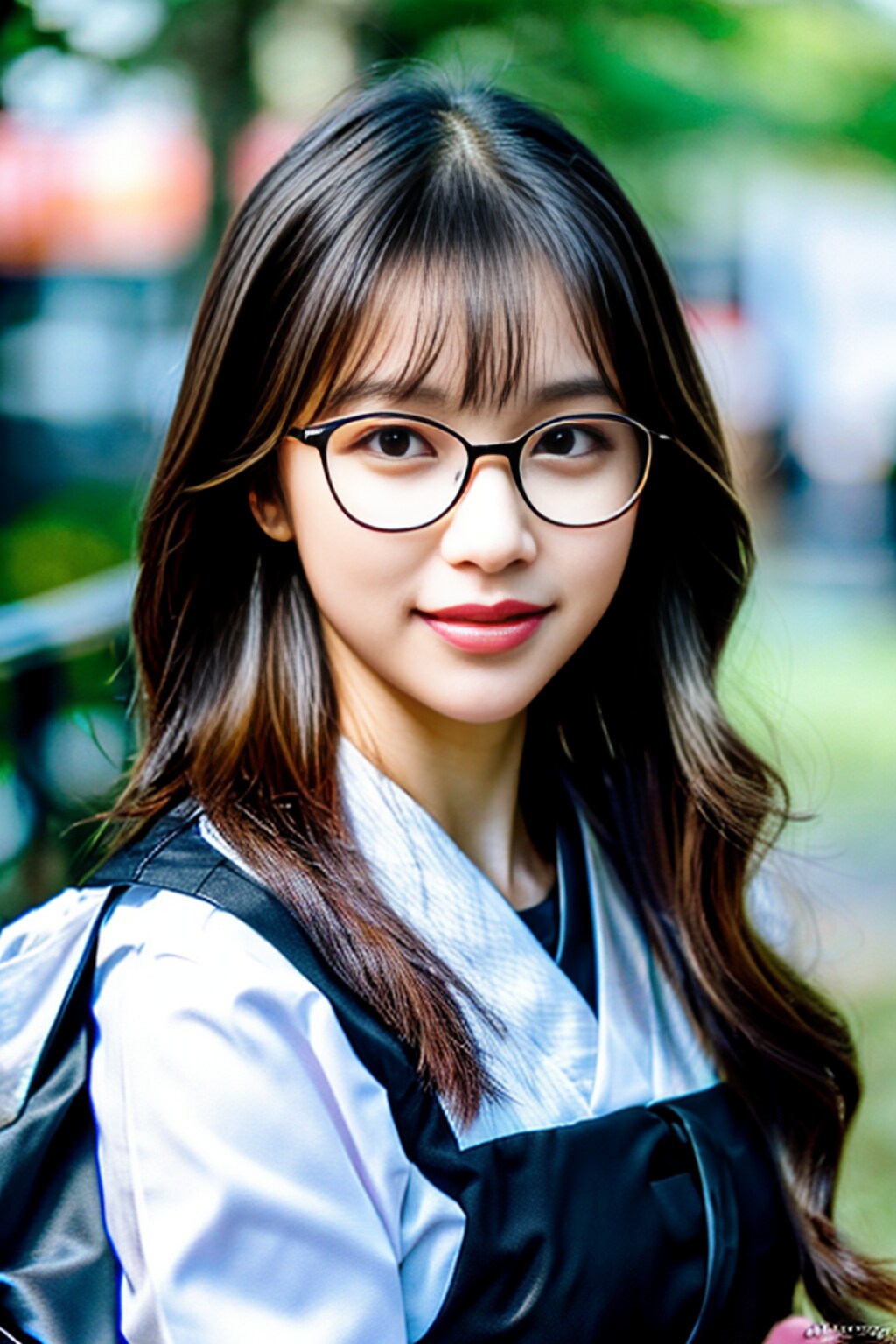 韓国風眼鏡女子