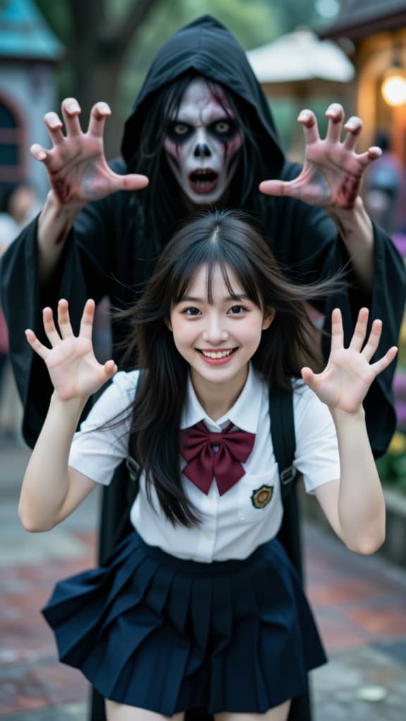 修学旅行はテーマパーク03 | の人気AIイラスト・グラビア