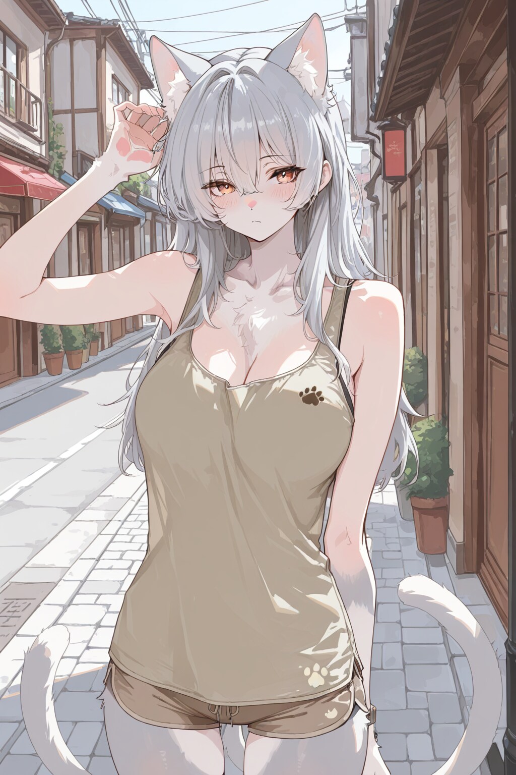 猫耳タンクトップ