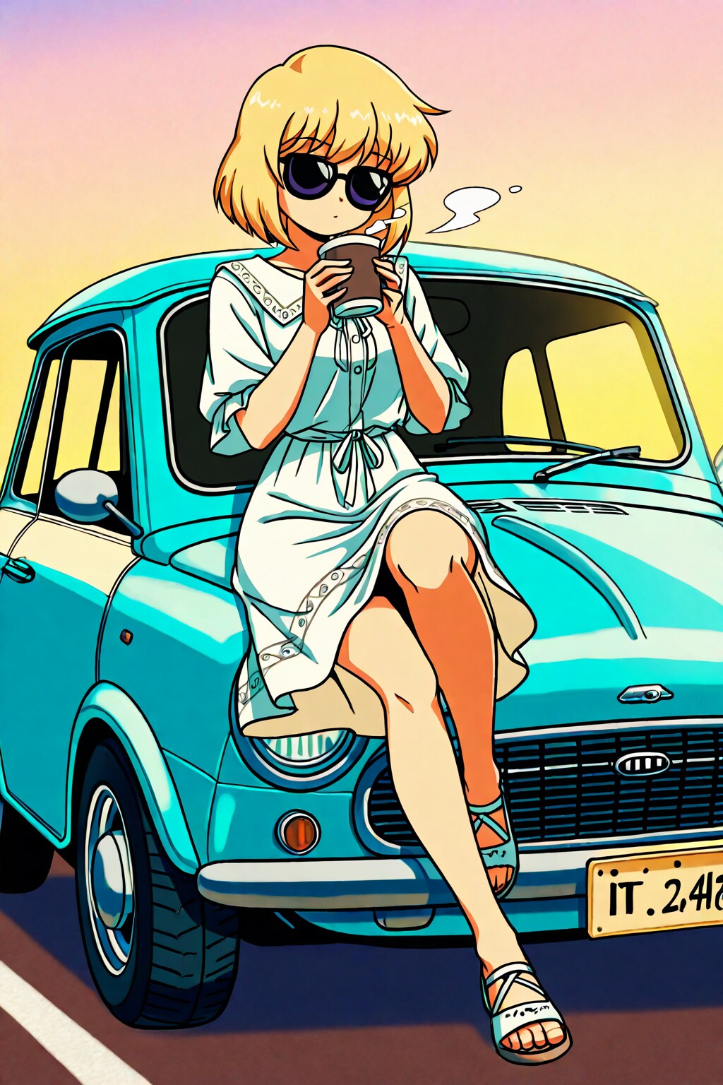 サングラスと車 | の人気AIイラスト・グラビア