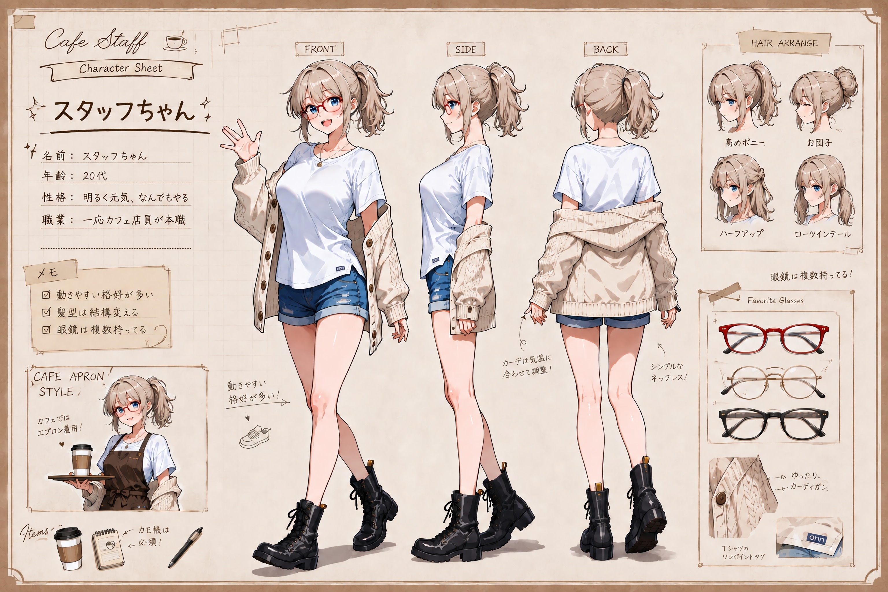 スタッフちゃんプロフ 26/05 | の人気AIイラスト・グラビア