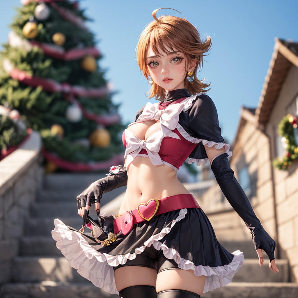 二人はプリキュアに登場する「キュアブラックの美墨なぎさ」のクリスマスに繰り広げられるパワフルな戦い