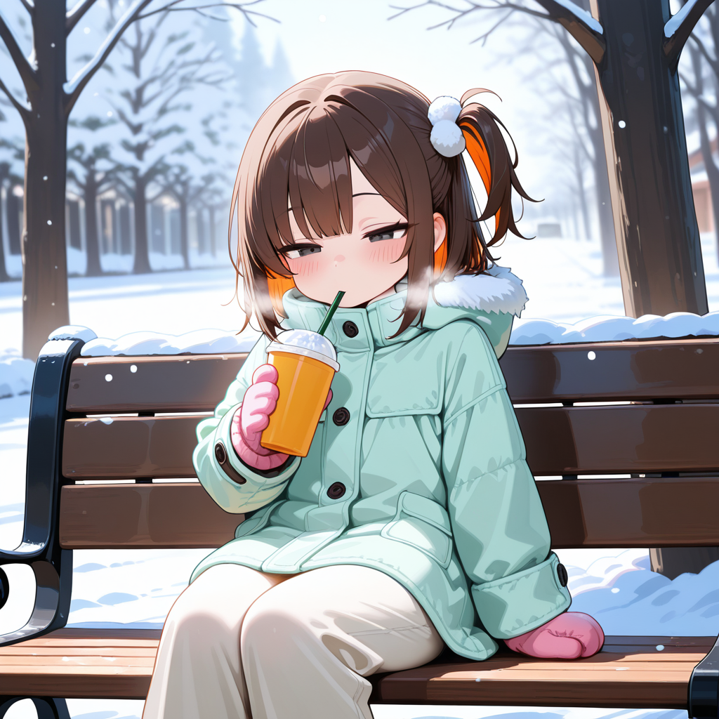 ベンチで一休み